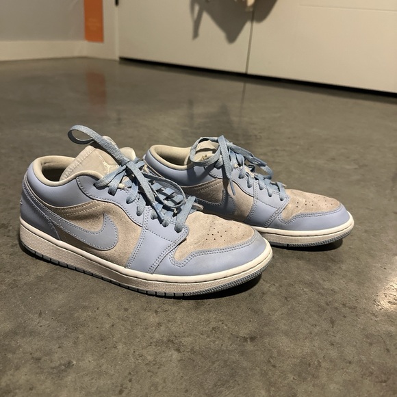 Light Blue Air Jordan 1s Low - Picture 2 of 5